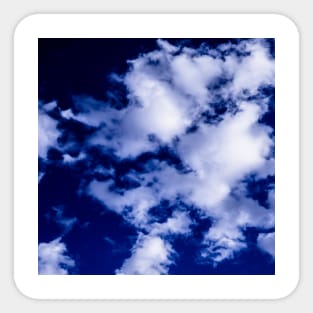 SCENERY 97 - White Cloud Navy Blue Sky Daylight Sticker